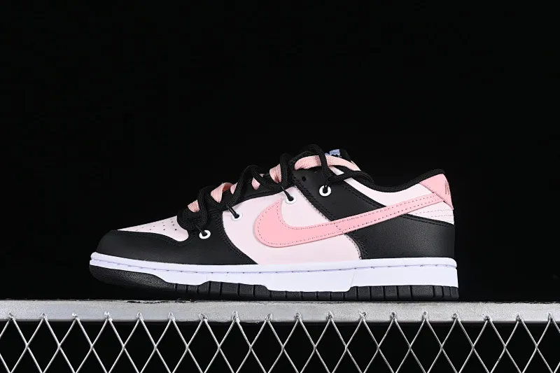 All Categories Nk SB Dunk Series Nk SB Dunk Low Low-top Sneakers Nk Dunk Low Tokyo Raspberry Black Pink Customized Deconstructed Strap Casual Sneakers CW1590-100